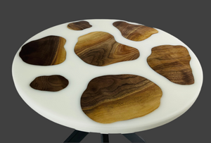 18” Moo Round Black Walnut Table