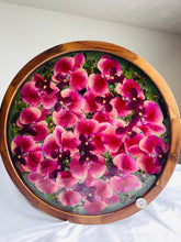Load image into Gallery viewer, 18” Orchid Wooden Lazy Susan