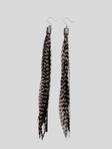 Zebra Feather Earrings