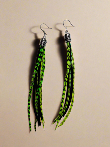 Neon Feather Earrings