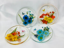 Load image into Gallery viewer, Day &amp; Night Flower Coasters (Set of 4)