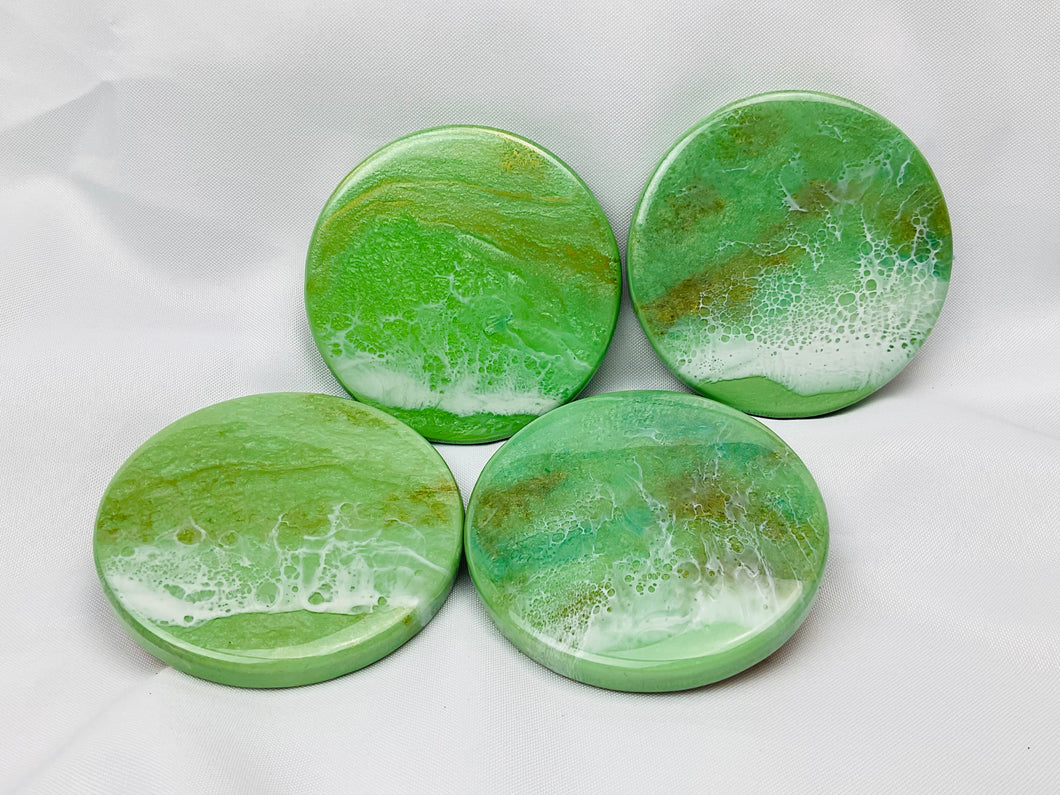 Sage Ocean Coasters (Set of 4)