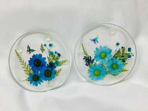 Day & Night Flower Coasters (Set of 4)