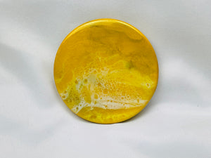 Yellow Ocean Coasters (Set of 4)