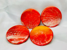 Load image into Gallery viewer, Orange Ocean Coasters (Set of 4)